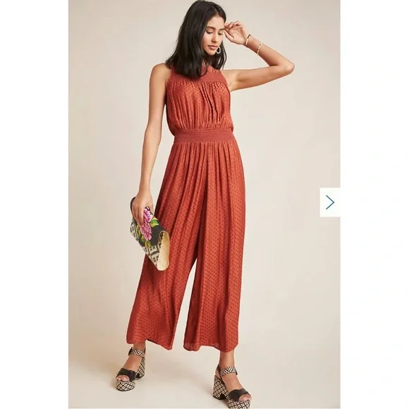 Anthropologie dRA Terracotta Jumpsuit - Picture 2 of 7
